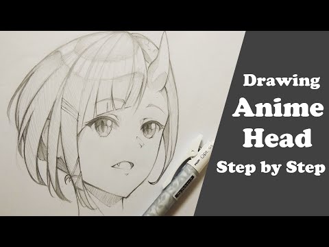 video-linktoworks-How To Draw Head For Anime Girl #1[Step By Step][Real...