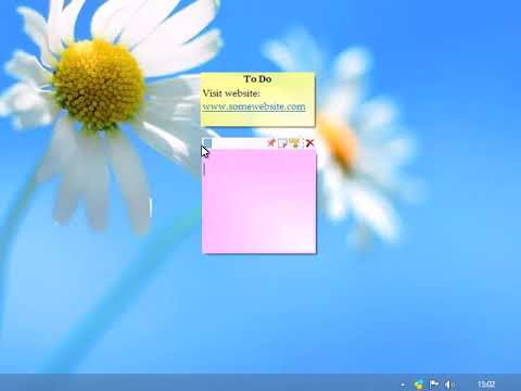 Setting a reminder to a sticky note