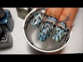 French Tip Water Marble Nail Art Tutorial (Water Marble March 2013 #7)