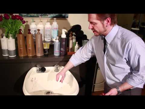 how to remove hair dye from porcelain sink