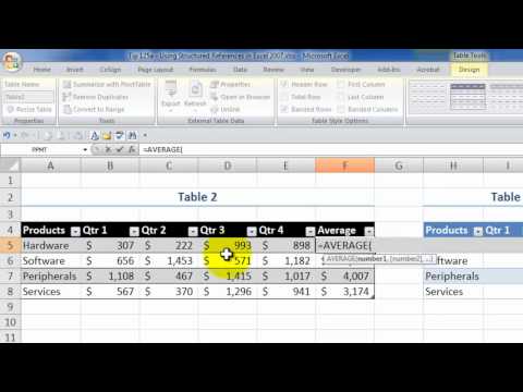 video-linktoworks-Structured Formula References in Excel 2007 / 2010 -...