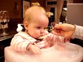 Maela Eats Cereal for First Time