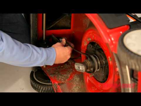 how to change belt on troy bilt edger