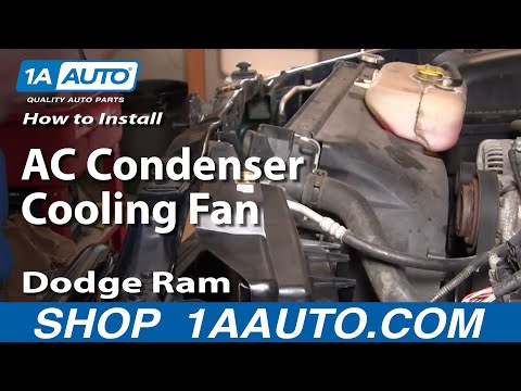 How To Install Repair Replace Part 2 AC Condenser Cooling Fan Dodge Ram 02-08 1AAuto.com