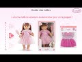 Miniature vidéo Vêtement pour petit poupon 30 cm : Robe Marinière Rose Bords De Loire