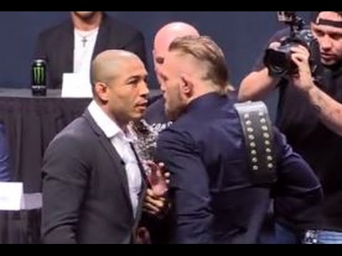 Jose Aldo & Conor McGregor Almost Fight At UFC Presser