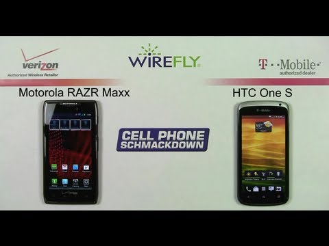 Smartphone Comparison Review Verizon Droid RAZR Maxx vs T-Mobile HTC One S