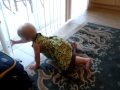 Genevieve's first day crawling!