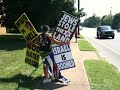 Westboro Baptist Church protesting McNair in Nashville