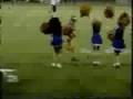 Cheerleader Tackles the Player
