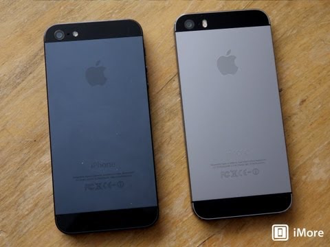 iPhone 5s Space Gray and iPhone 5 Black and Slate Color Comparison