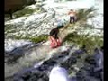 churre se cae en la nieve