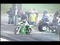 First run on custom built 592cc kawasaki dragbike 8th. mile