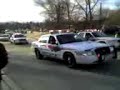 Something i wouldnt want to see in my rearview mirror. 3 Police Cruisers With Newly added LED lights. Supposed to be Brighter. I can see the difference. Nice Siren at the end...