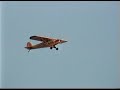 Piper J3 Cub Airplane Fly-by *  Pilot Yells Yee Ha!