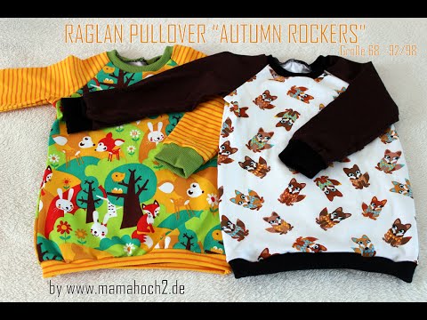 Nähanleitung Raglan Pullover Freebook Gr. 68-146