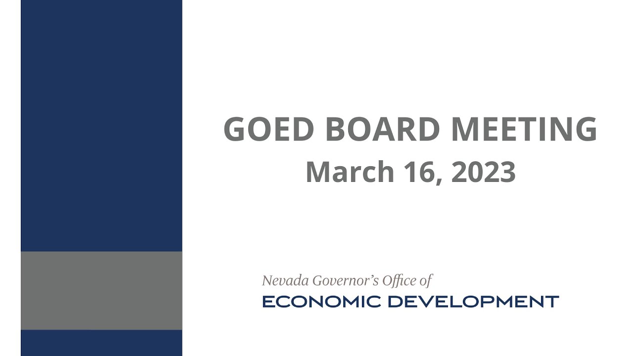 GOED Board Meeting - March 16, 2023