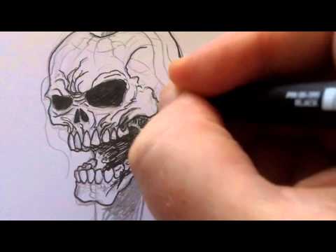 how to draw skeleton