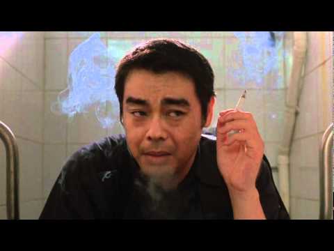 Bathroom scene from black mask