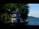 Julia jumps off the boat-house roof!