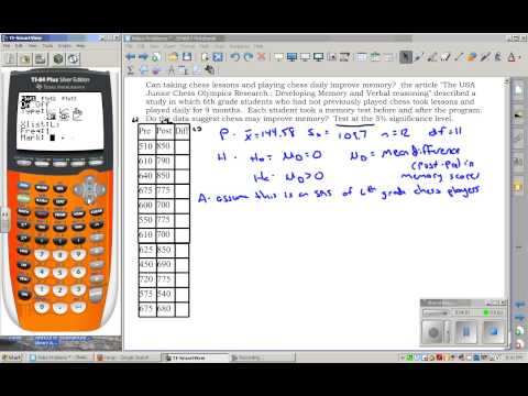 how to perform a matched pairs t test