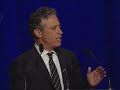 Jon Stewart, host of Comedy Central's THE DAILY SHOW, was on hand at the 28th Annual News & Documentary Emmy Awards to present the Lifetime Achievement Award to colleague Ted Koppel.