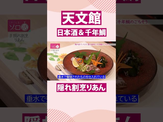 【鹿児島市天文館】日本酒＆千年鯛「隠れ割烹 りあん」