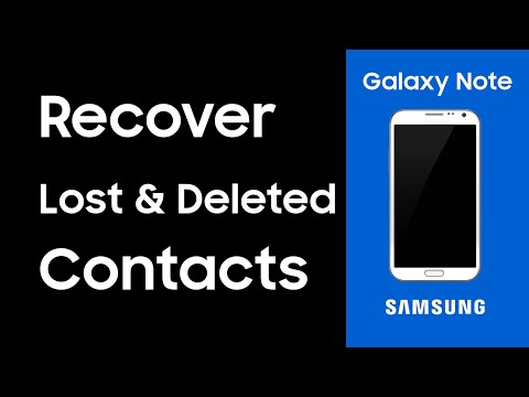 how to recover lost contacts