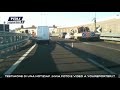 Camion si ribalta in curva sul raccordo A4-tangenziale est - YouReporter.it