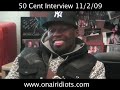 50 Cents stops by Hot 937 and talks to the On-Air Idiots about what rappers he would love to punch in the face, how Khalid is throwing bricks, and shows us what he would do to Def Jam if he was in charge by throwing things all over the office! www.onairidiots.com 888-Idiot-Nation