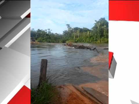 FLAGRANTE PONTE DO RIO CANAMÃ É LEVADA PELA ENCHENTE