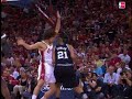 lebron james blocks what would have been an easy tim duncan basket. visit http://www.nba.com/video for more nba playoff action!