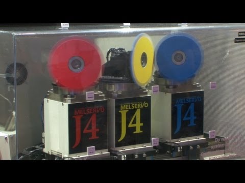 Diginfonews - Synched gears interlock at 4500 rpm on a state of the art servo system (http://www.diginfo.tv/v/13-0075-r-en.php) 30/9/2013 CEATEC JAPAN 2013 Mitsubishi Ele...