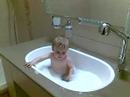 Bracha Yehudit in the Bath at our New House