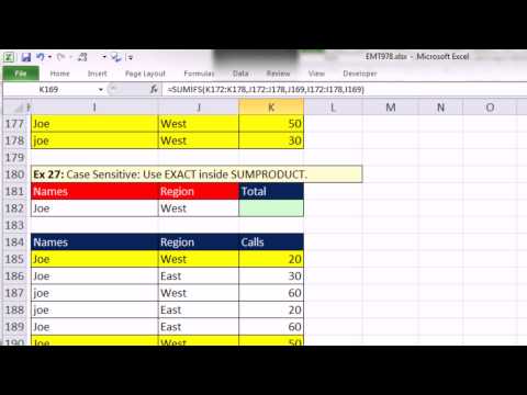 how to define criteria in excel