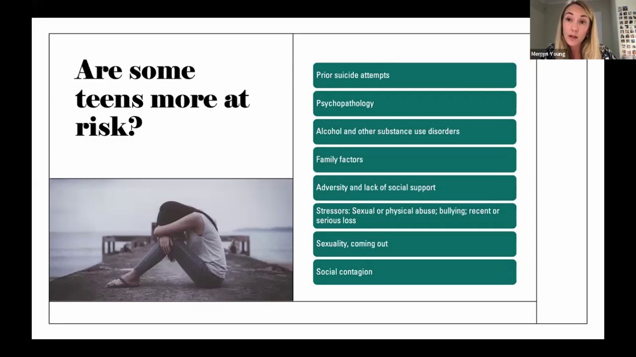 Webinar 11:  Self-harm and suicide in adolescents — What are we missing?