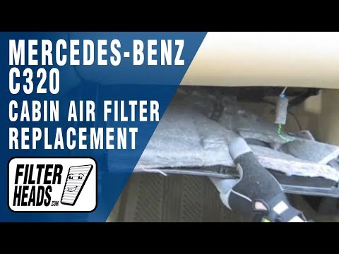 Cabin air filter replacement- Mercedes-Benz C320 (Under Glovebox)