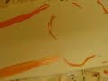 1) Creating an original painting in acrylic on canvas