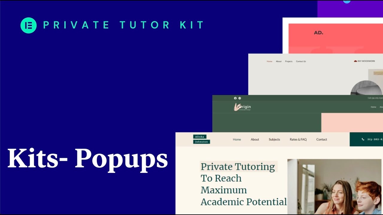 Private tutor kit- Popups