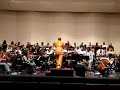 in rehearsal the night before the concert, the wilberforce university concert choir, with the canton symphony being conducted by chip johnson, of chicago performing an arrangement of 