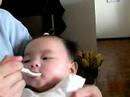 Baby Ann Eating Woo Chai