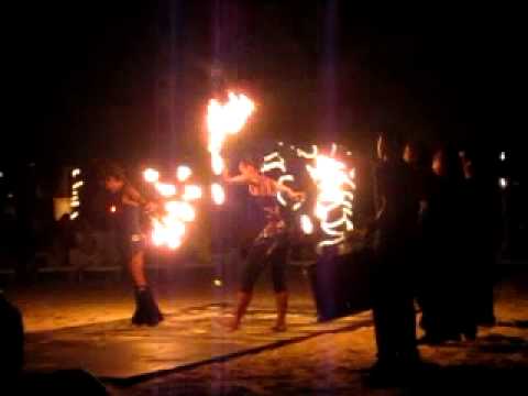 Cancun Mexico Fire Show