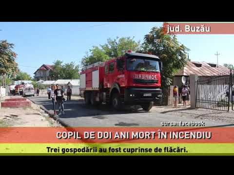 Copil de doi ani, carbonizat în urma unui incendiu, în județul Buzău