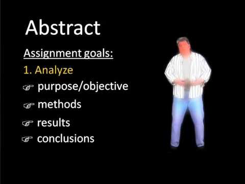 how to write an abstract