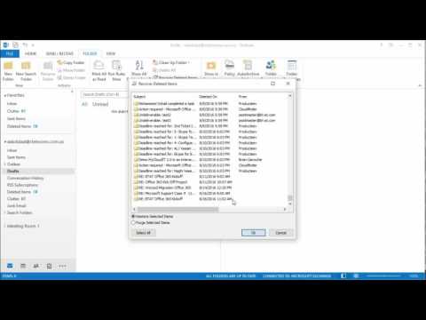 How to recover deleted items for Outlook 2016 