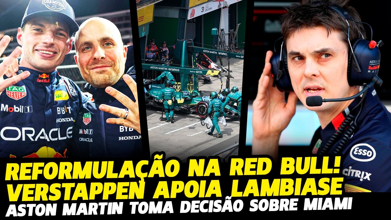 🚨REESTRUTURAÇÃO NA RED BULL, VERSTAPPEN LEVANTA RUMORES E MÁS NOTÍCIAS PARA A ASTON | FÓRMULA 1