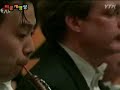 the new york philharmonic on a visit to the dprk performed at the east pyongyang grand theatre on feb.26, 2008
put on the stage were the dprk's patriotic song, the u.s. national anthem the star-spangled banner, wagner's prelude to act iii of lohengrin, dvorak's symphony no. 9, from the new world, gershwin's an american in paris, bizet's farandole from l'arlesienne, bernstein's candide overture and orchestra arirang.