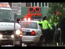 Woman stripped off her clothes downtown in Rain