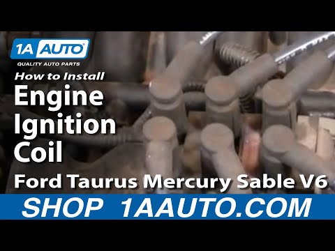 How To Install Replace Engine Ignition Coil Ford Taurus Mercury Sable V6 01-04 1AAuto.com