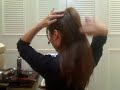 簡単ヘアアレンジ!ゴム1本で髪を短く見せるやり方-2